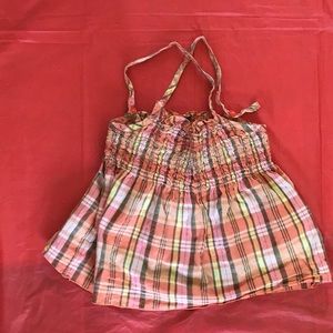 Plaid Gap scrunchie top